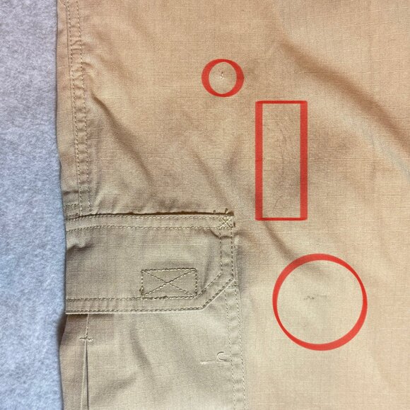 5.11‎ Tactical Series Mens Cargo Pants Khaki Ripstop 40x32 FLAW - Picture 8 of 13